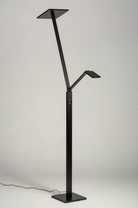 Stojací designová lampa Asymetrico Gene Black Quadra