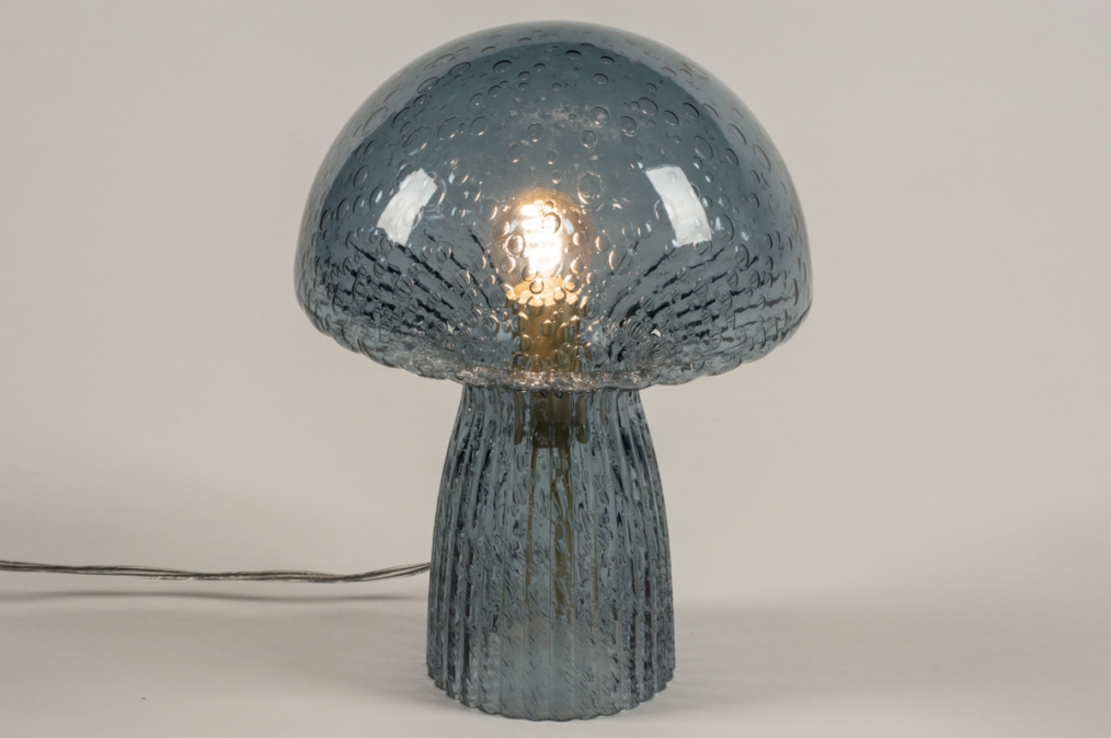 Stolní skleněná lampa Basilley Blue
