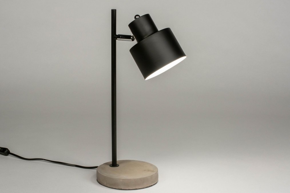 Stolní designová černá lampa Belava