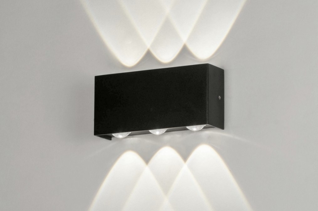 Nástěnné designové venkovní LED svítidlo James Black
