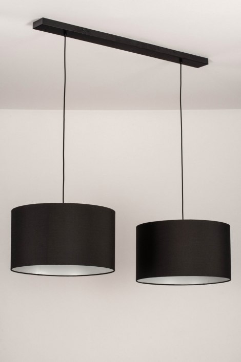Závěsné designové černé svítidlo Duo Nero Unima and Nero