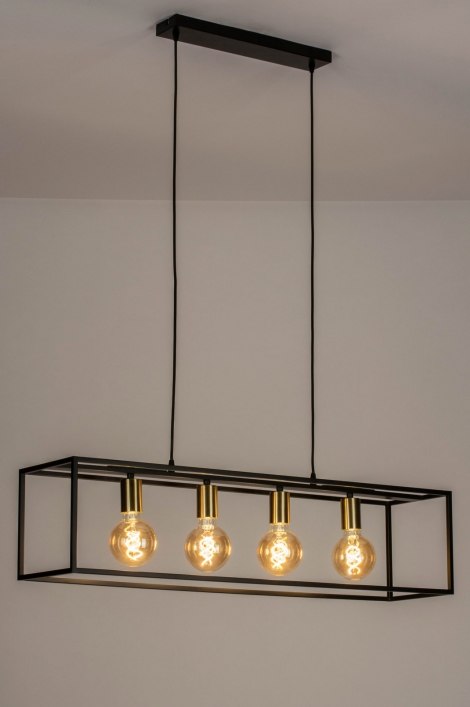 Závěsné designové industriální svítidlo Boston Light Style Gold