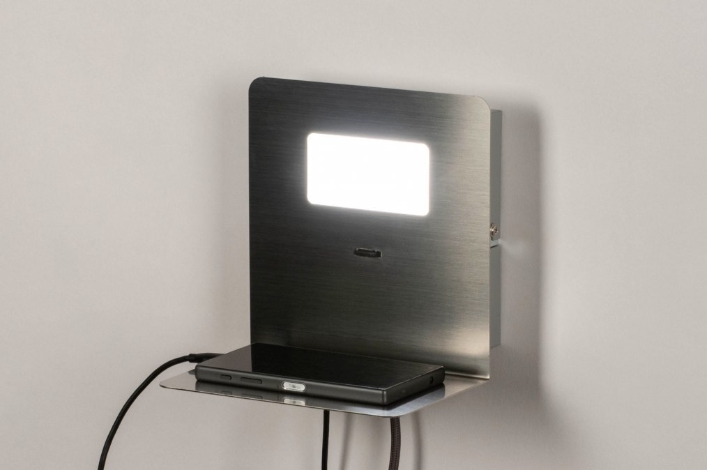 Nástěnné LED svítidlo Portal Steel USB
