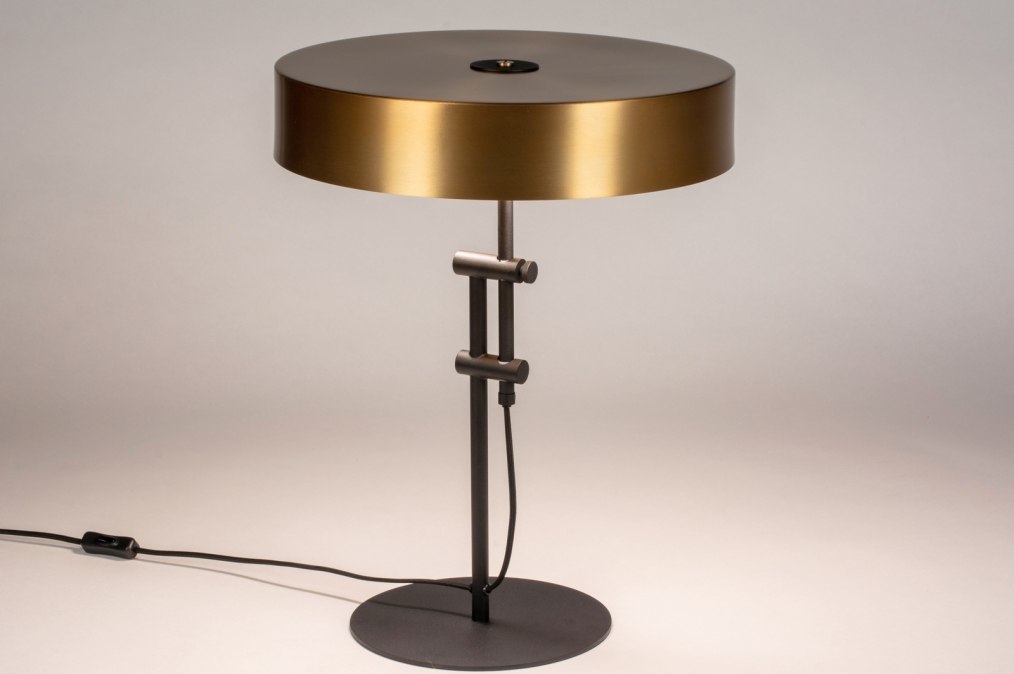 Stolní designová lampa La Viante Black and Gold
