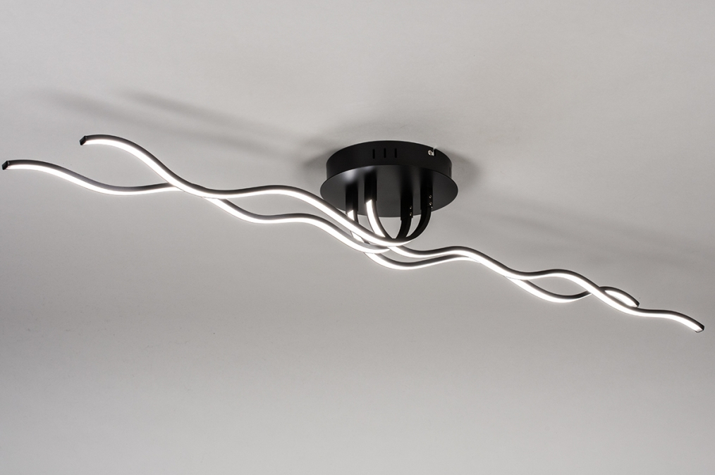 Nástěnné nebo stropní designové LED svítidlo Asconno Black