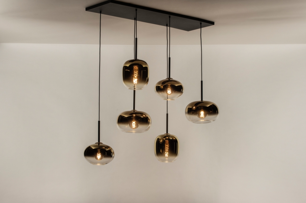 Závěsné designové svítidlo nad jídelní stůl Ametyste Smoke 6