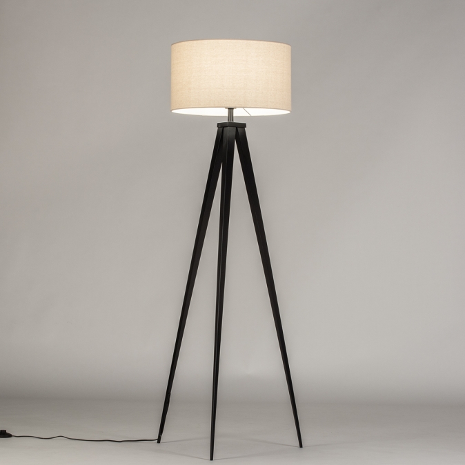 Stojací lampa Kohlmann Limited Taupe and Black