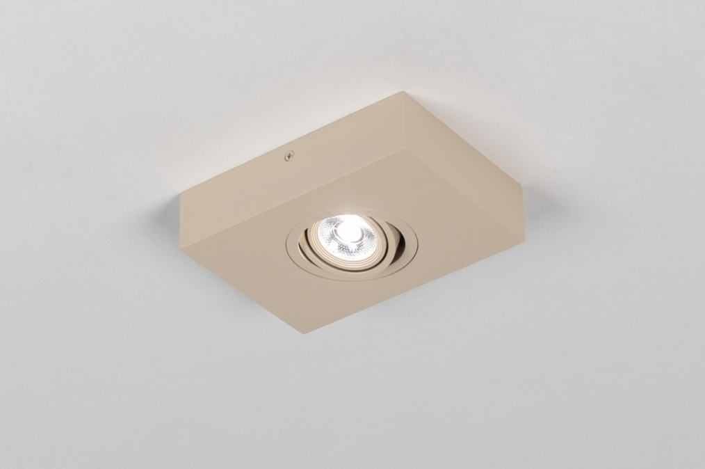 Stropní LED svítidlo Spot Quality Quadra 1 Taupe