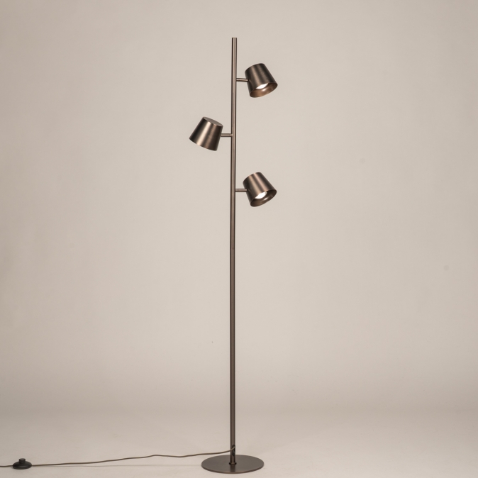 Stojací lampa Snap Fosca Coffe Brown Trio