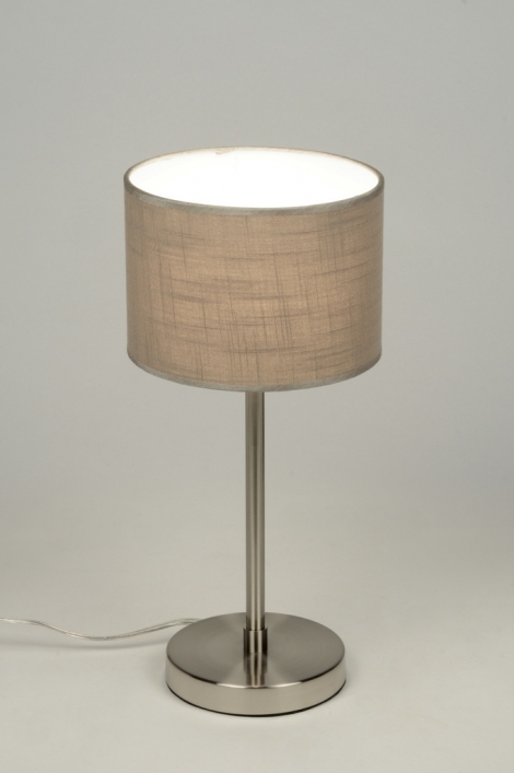 Stolní designová béžová lampa Roermond Taupe