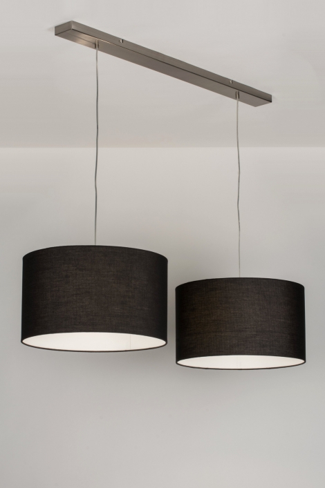 Závěsné designové černé svítidlo Duo Nero Unima