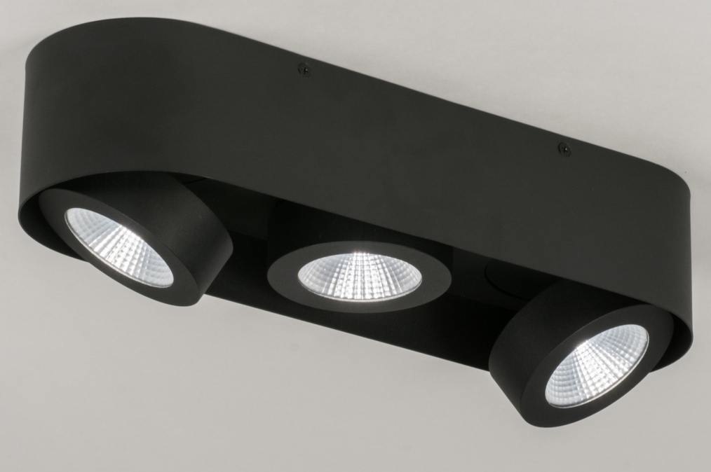 Stropní bodové černé LED svítidlo Troncetto III Black