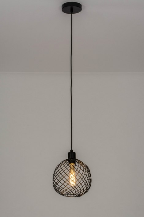 Závěsné designové svítidlo do ložnice Diya Black