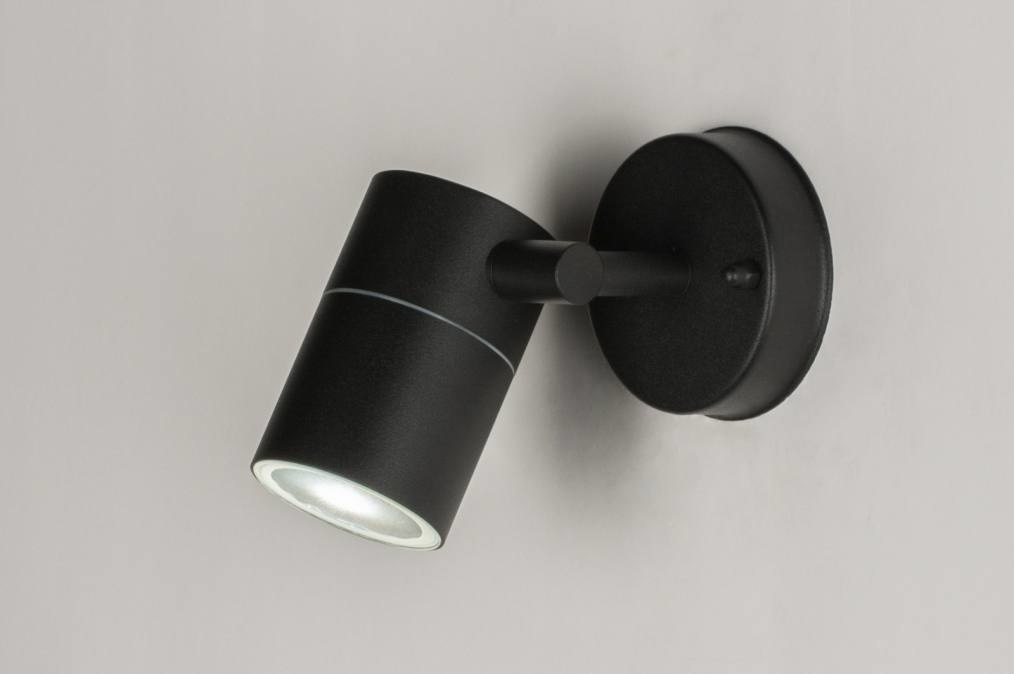 Nástěnné bodové venkovní LED svítidlo Aterio Black Plus