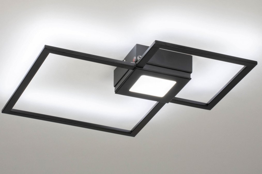 Stropní designové LED svítidlo Dualle Quadra Black