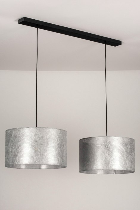 Závěsné designové svítidlo Duo Silver and Black Unima