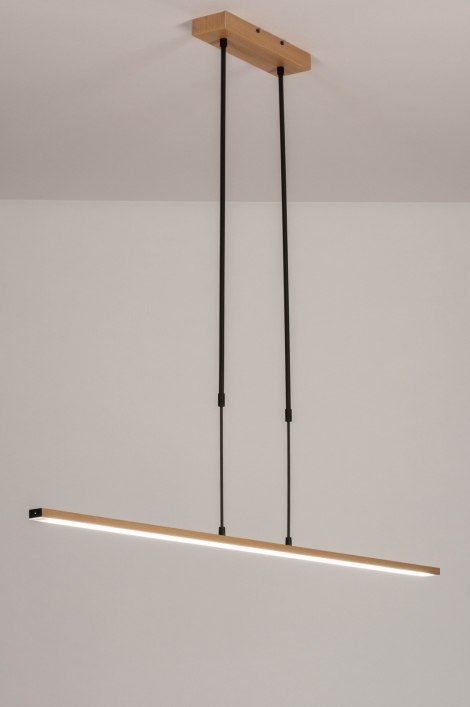 Závěsné dřevěné LED svítidlo Wood Line 