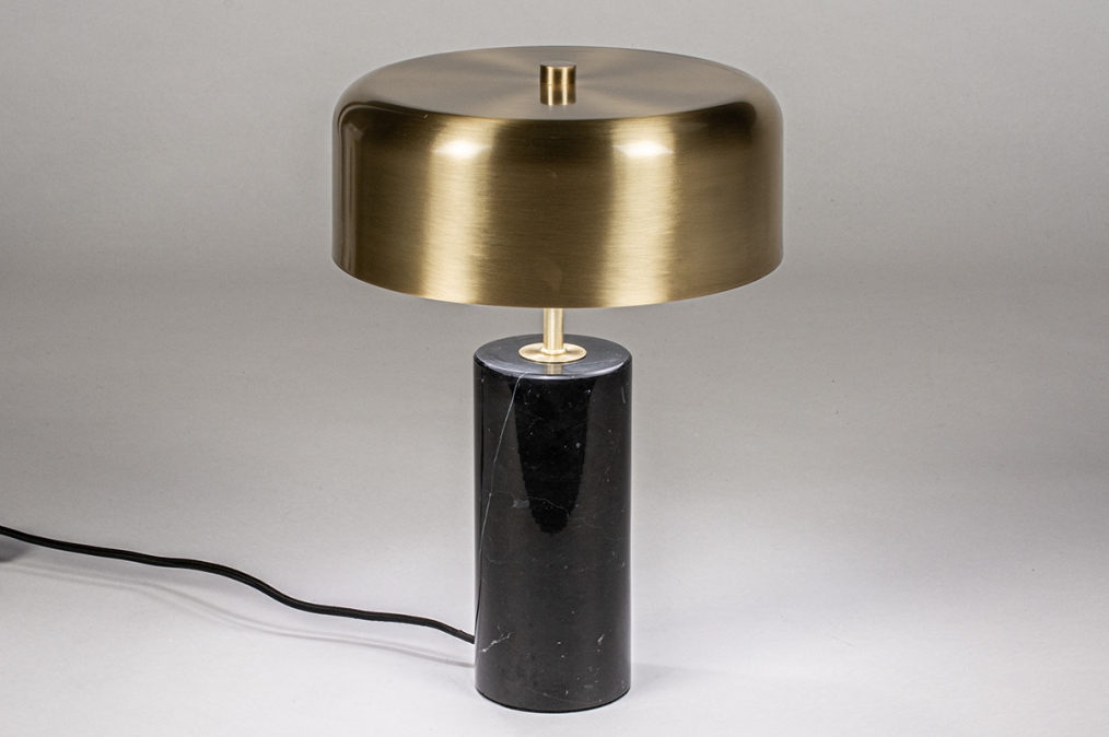 Stolní lampa Morph Black Marmor Gold