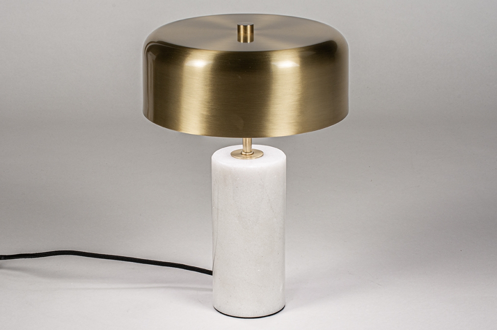 Stolní lampa Morph White Marmor Gold