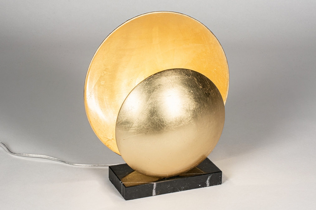 Stolní lampa Moormann Gold and Black Marmor