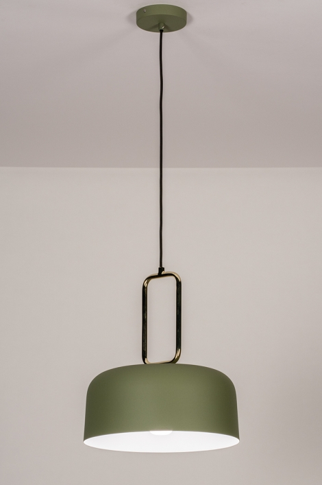 Závěsné svítidlo Gordon Olive Green