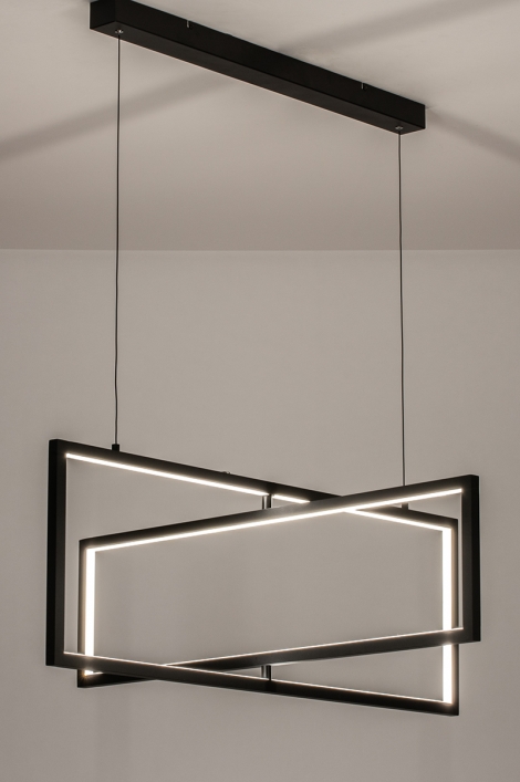 Závěsné LED svítidlo Dual Frame Line Black