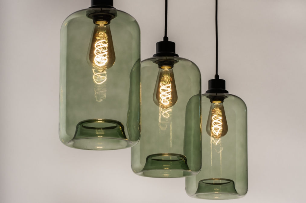 Závěsné designové svítidlo nad jídelní stůl Bottle Green