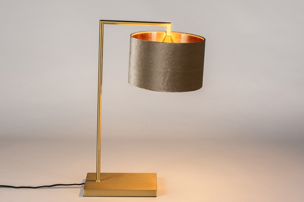 Stolní lampa Pallas Taupe Gold