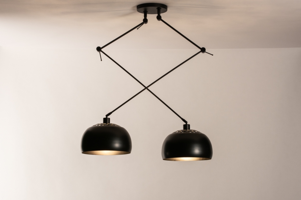 Závěsné designové svítidlo Snap Light Duo Monaco Black and Black