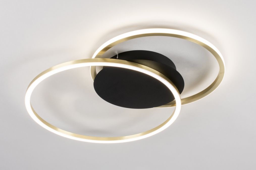 Stropní LED svítidlo Omega 540 Black and Gold