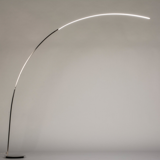 Stojací designová LED lampa Silver Violl 