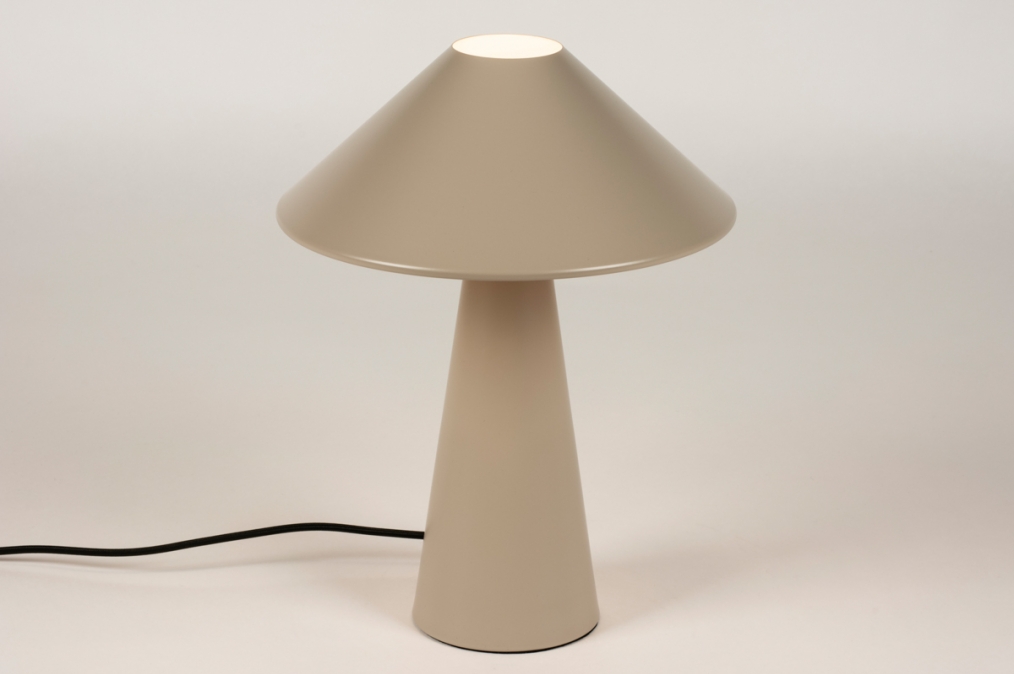 Stolní designová lampa Lucianno Taupe