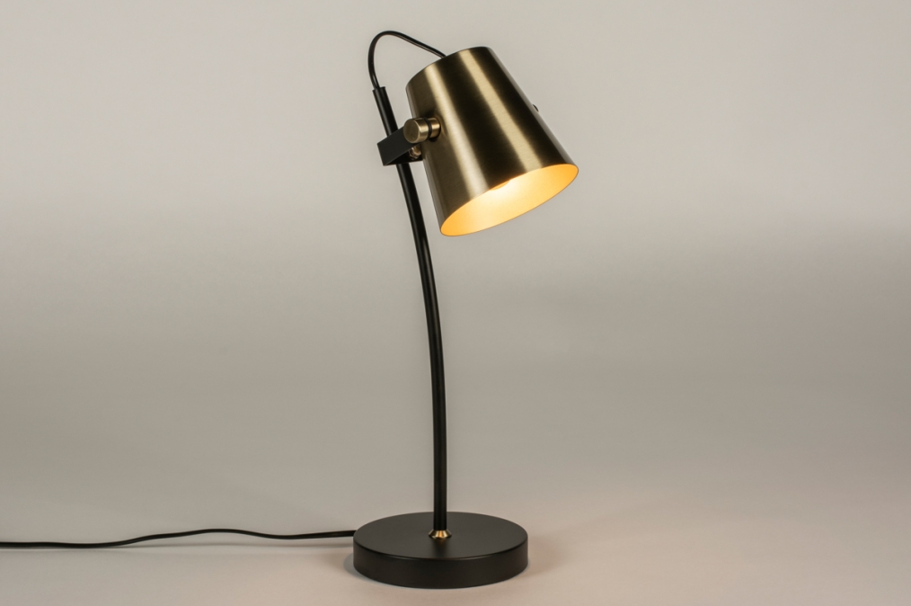 Stolní designová lampa Laventa Black and Gold