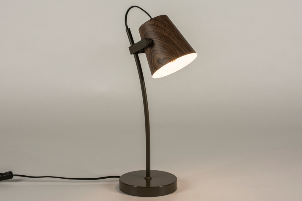 Stolní designová lampa Laventa Wood Look