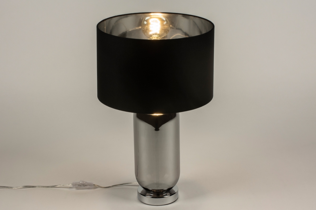 Stolní designová lampa Rionn Black and Silver