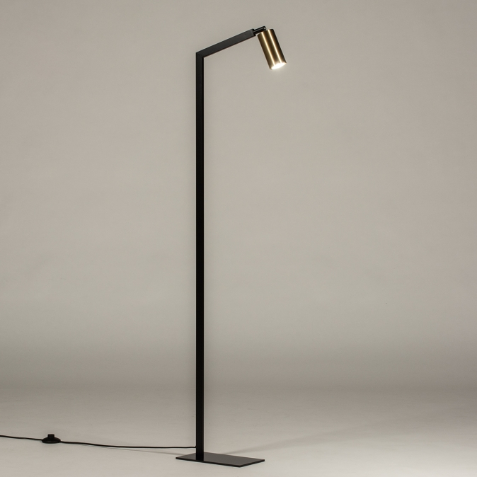Stojací minimalistická lampa Benett Black and Gold