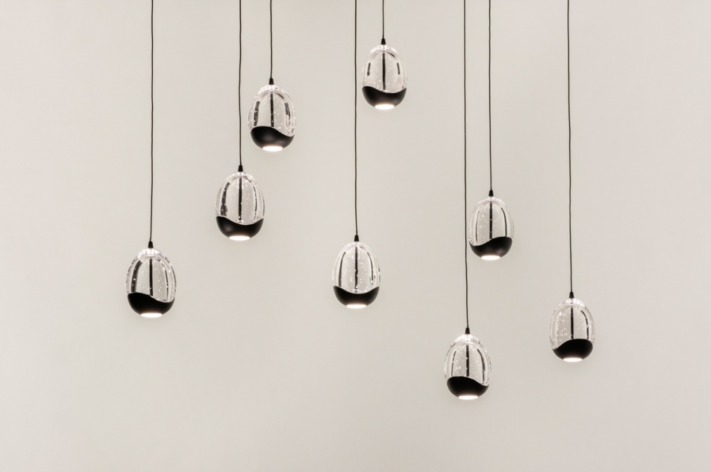 Závěsné designové svítidlo nad stůl Benelux Nero 8 Round
