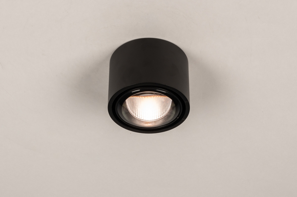 Stropní koupelnové LED svítidlo Focus Black IP54