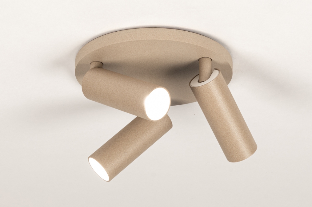 Stropní bodové svítidlo Conno Dark Taupe 3 Round