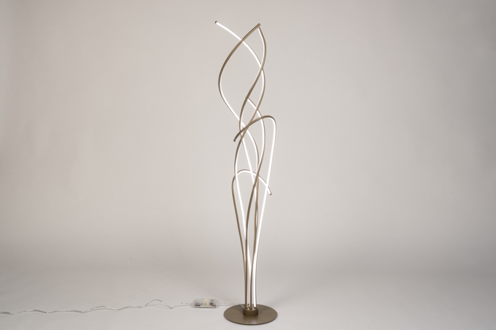 Stojací designová LED lampa se stmívačem Bang Brown