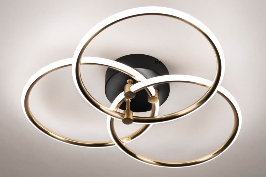 Stropní stmívatelné LED svítidlo Omega Venta 50 Black and Gold