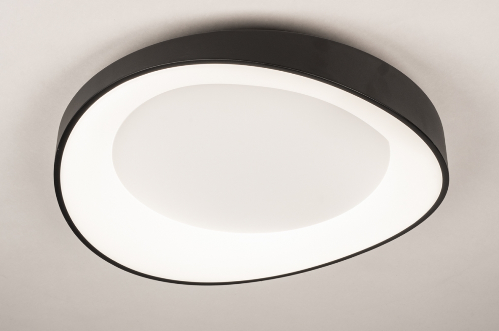 Stropní designové LED svítidlo Organic Black 48