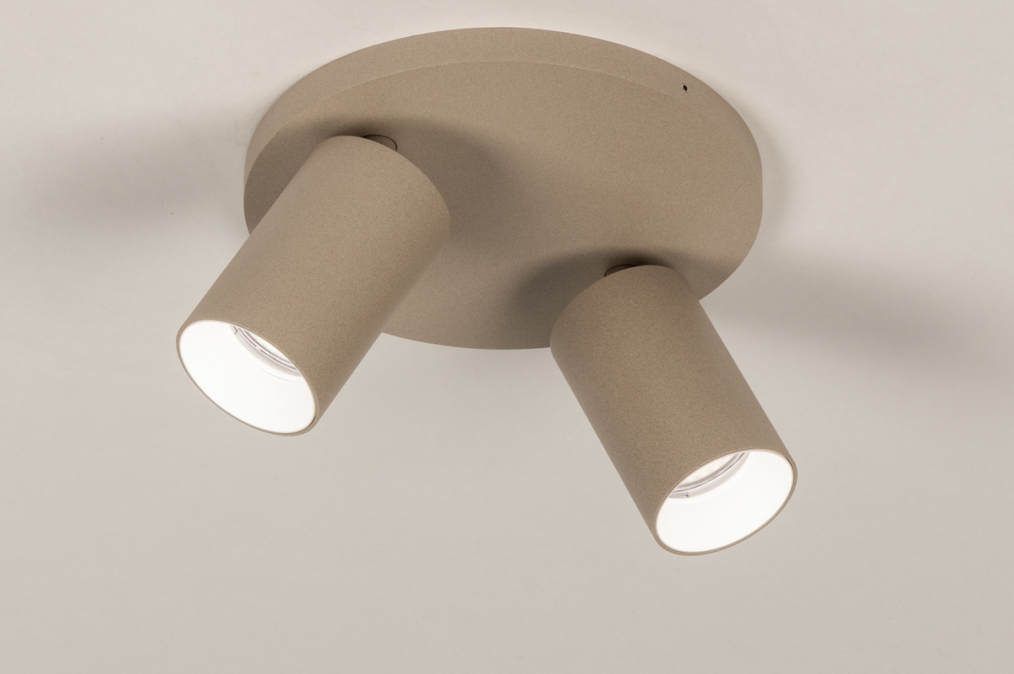 Stropní bodové svítidlo Average Spot Dark Taupe 2 Round