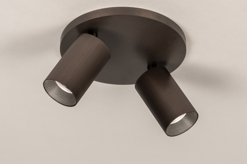 Stropní bodové svítidlo Average Spot Brown 2 Round