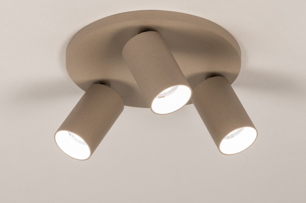 Stropní bodové svítidlo Average Spot Dark Taupe 3 Round