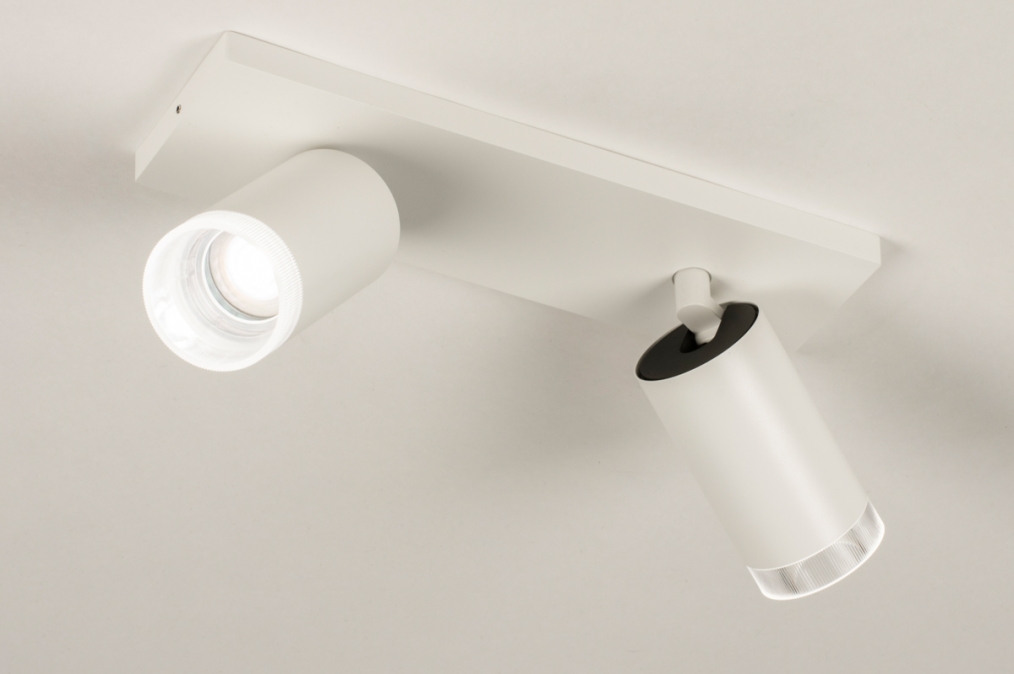 Stropní bodové svítidlo Average Spot White II and Glass