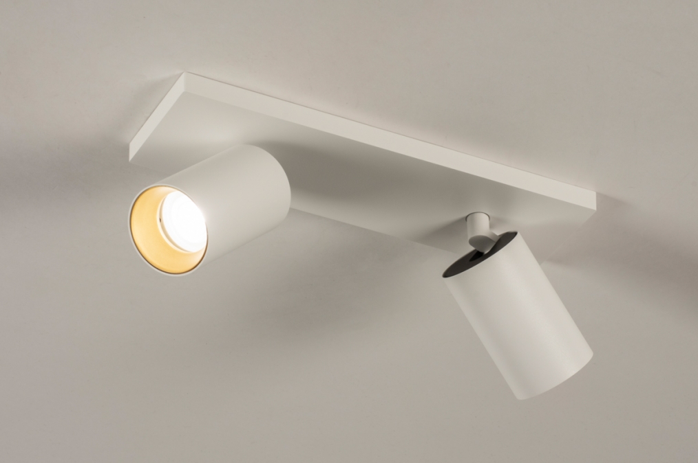 Stropní bodové svítidlo Average Spot White and Gold II