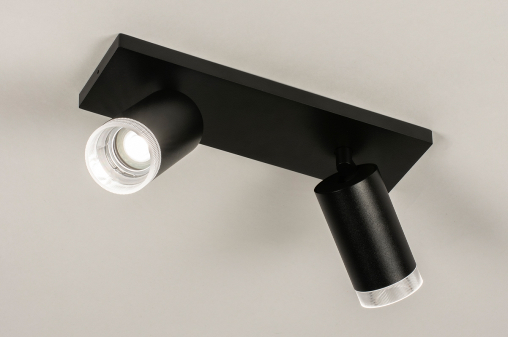 Stropní bodové svítidlo Average Spot Black II and Glass