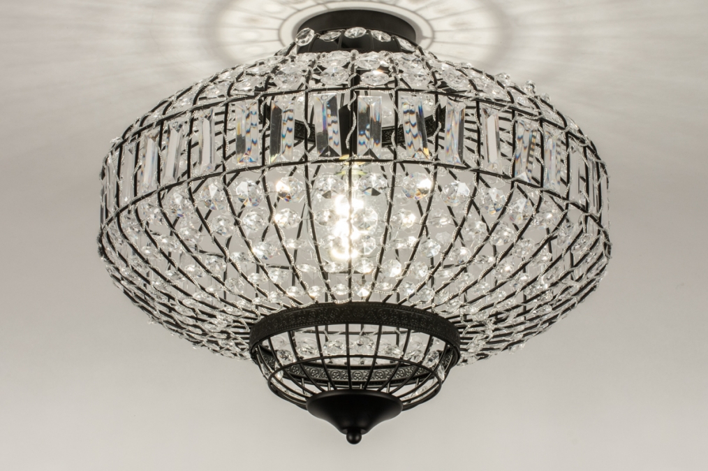 Stropní orientální svítidlo Rosendornberg Grande Black