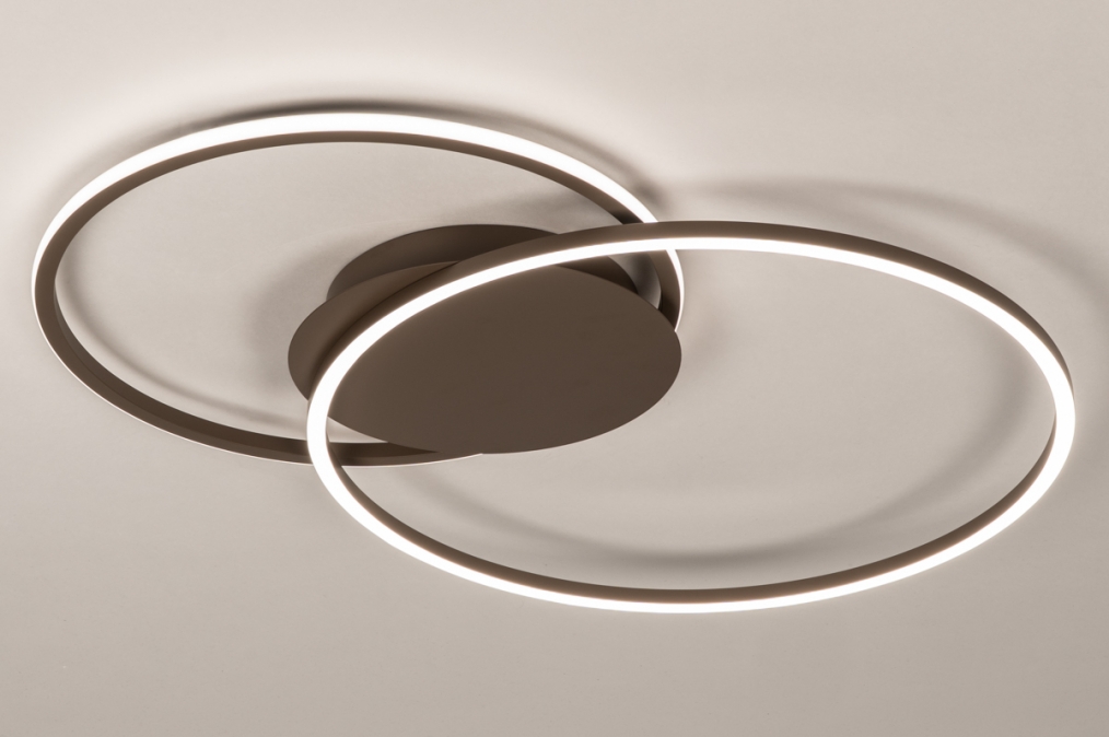 Stropní stmívatelné LED svítidlo Omega 750 Brown Big